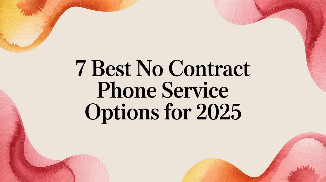 7 Best No Contract Phone Service Options for 2025