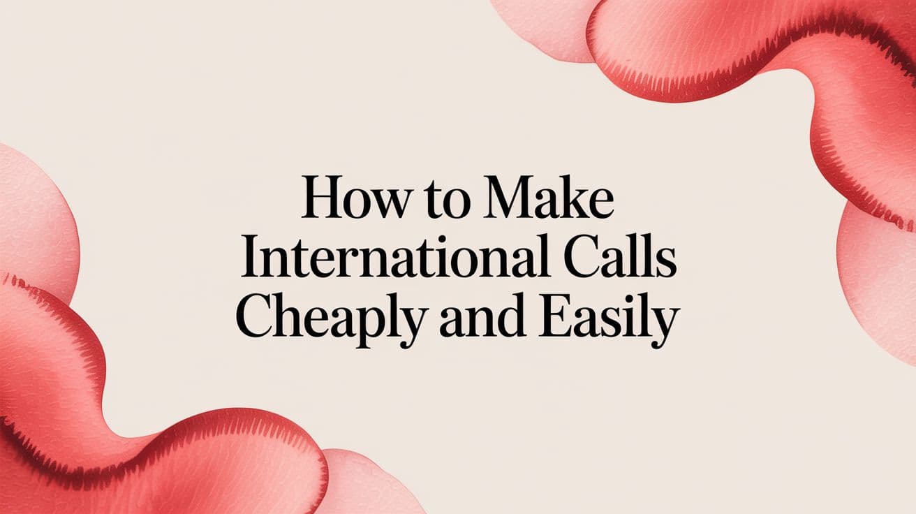 How to Make International Calls Cheaply and Easily