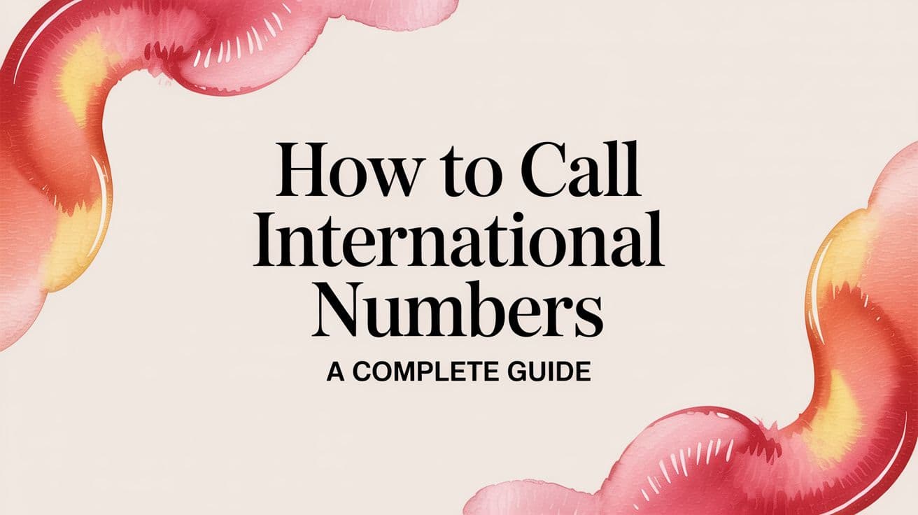 How to Call International Numbers A Complete Guide