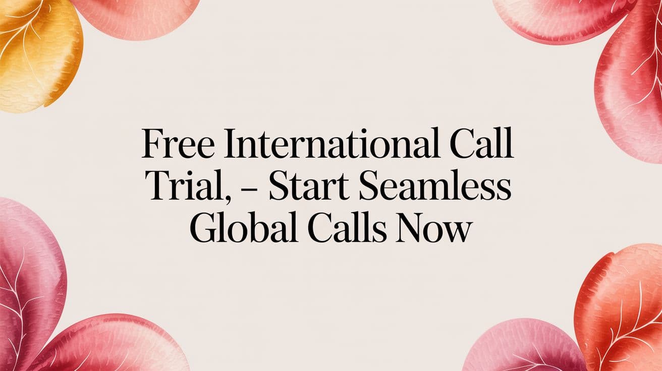 Free international call trial - Start seamless global calls now