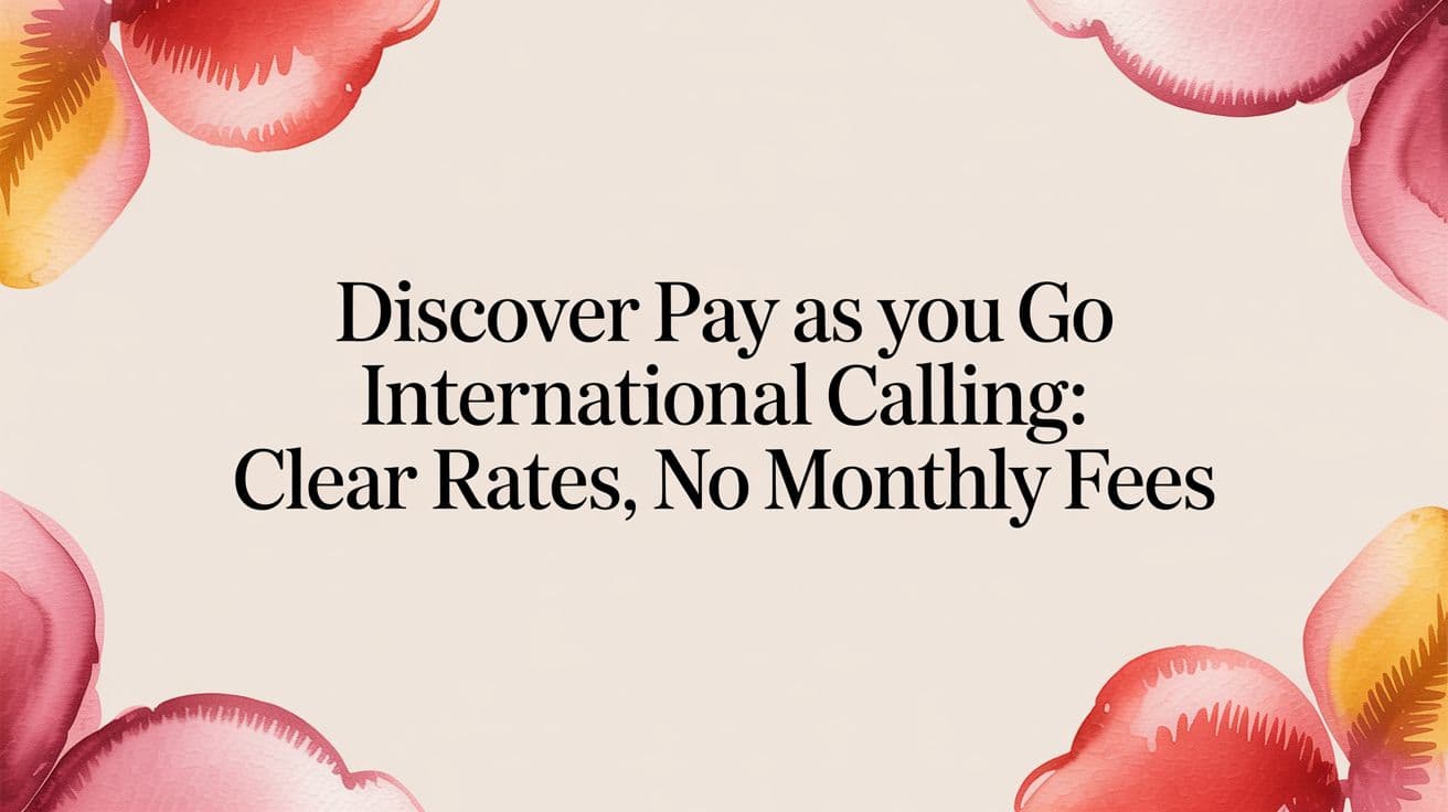 Discover pay as you go international calling: Clear Rates, No Monthly Fees