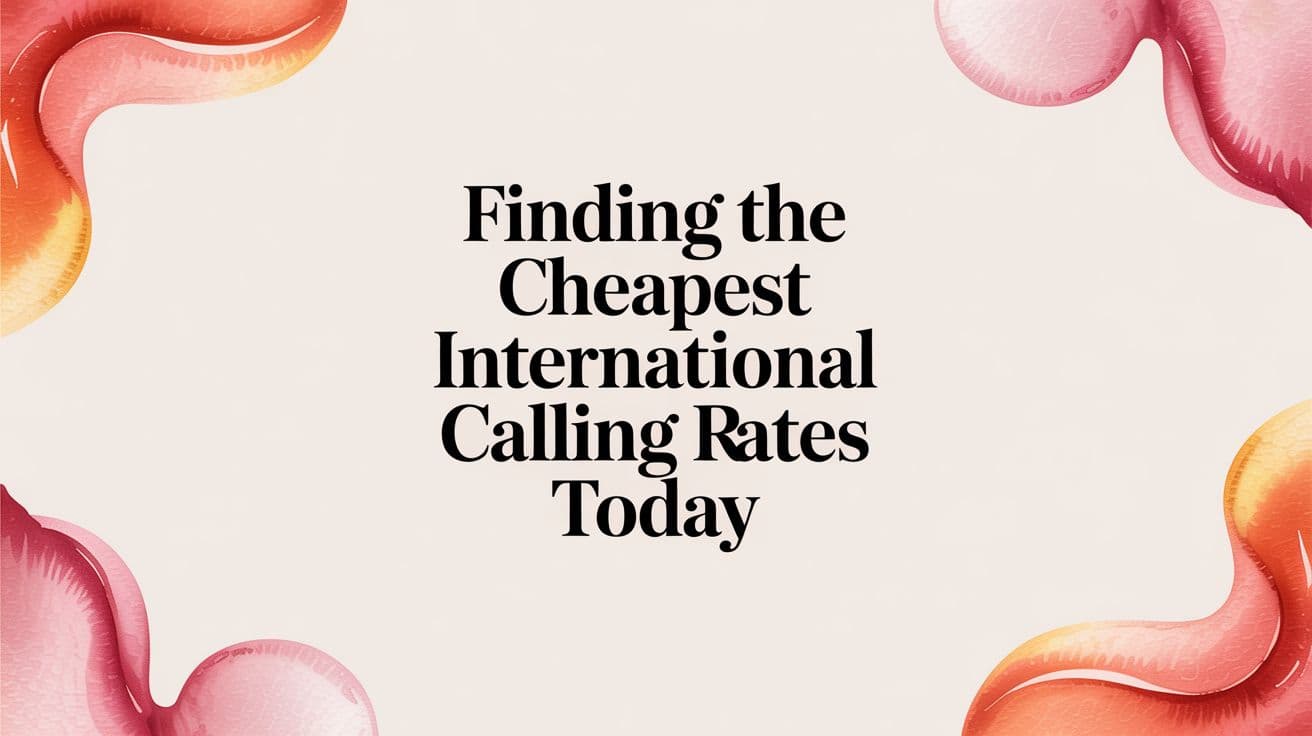Finding the Cheapest International Calling Rates Today